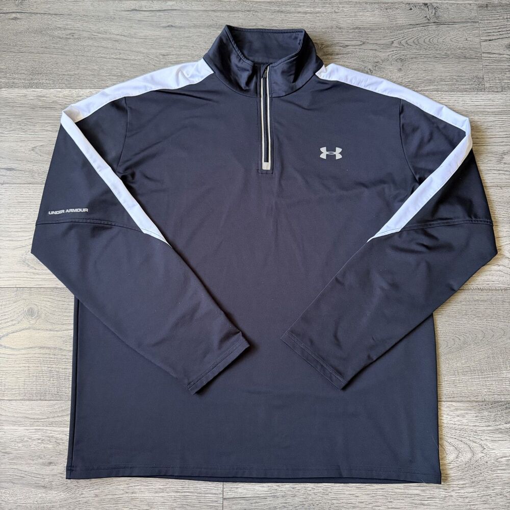 Under Armour Men's Black 1/4 Zip‎ Performance Pullover - Size XXL